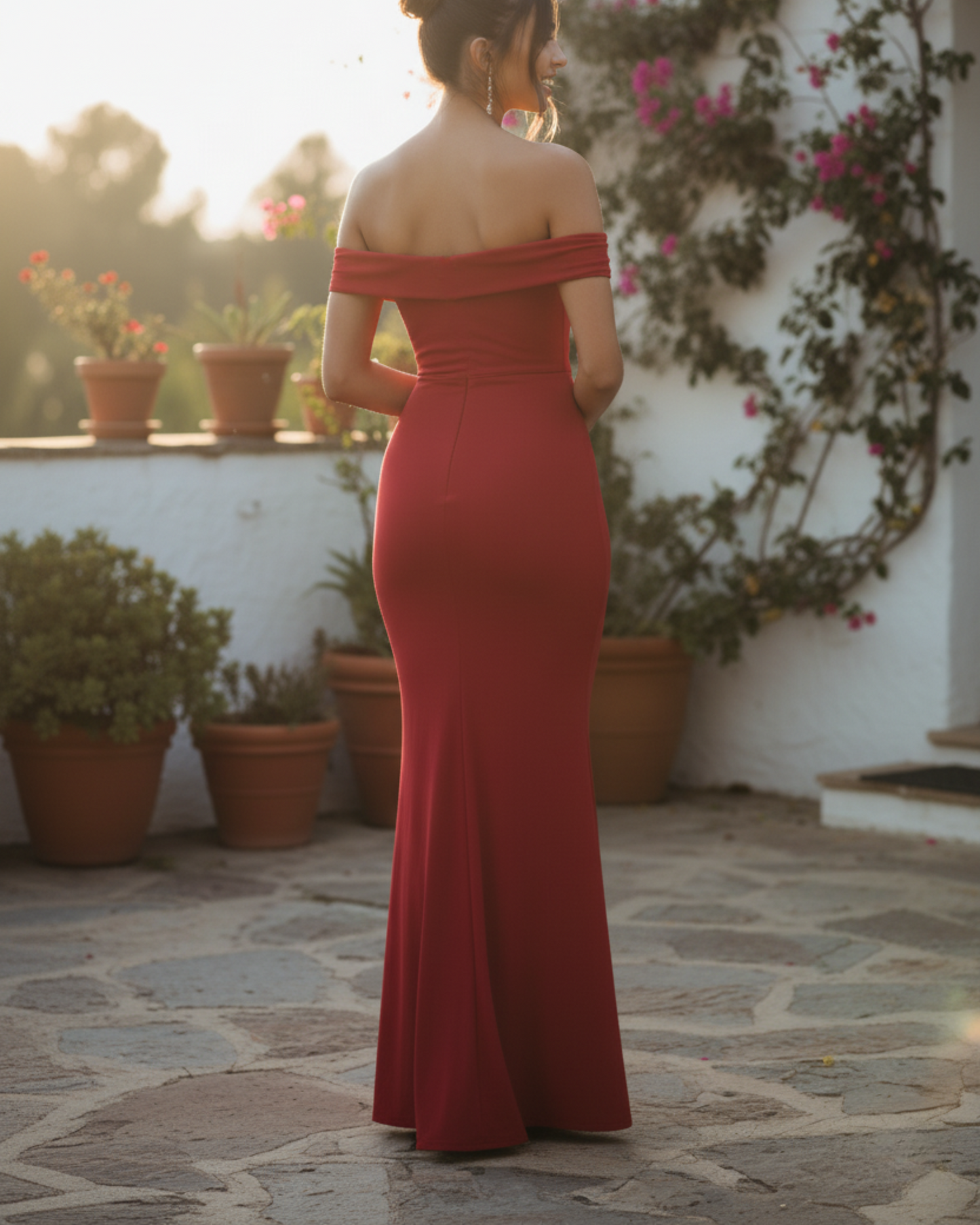 The Scarlet Bardot Slit Maxi Dress