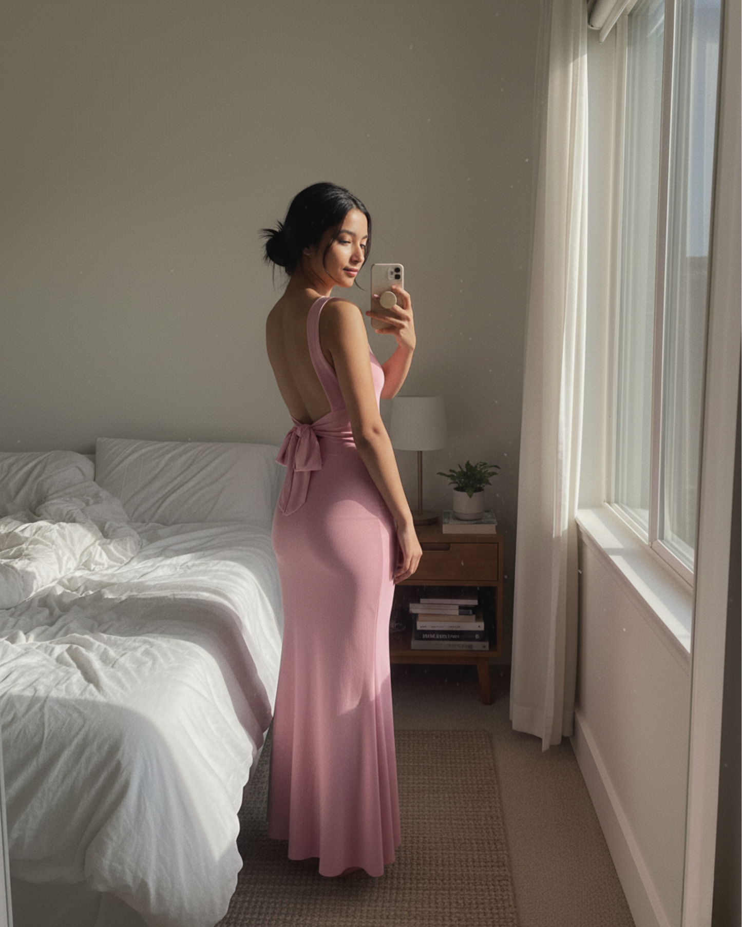 The Sweetheart Bow Back Maxi Dress